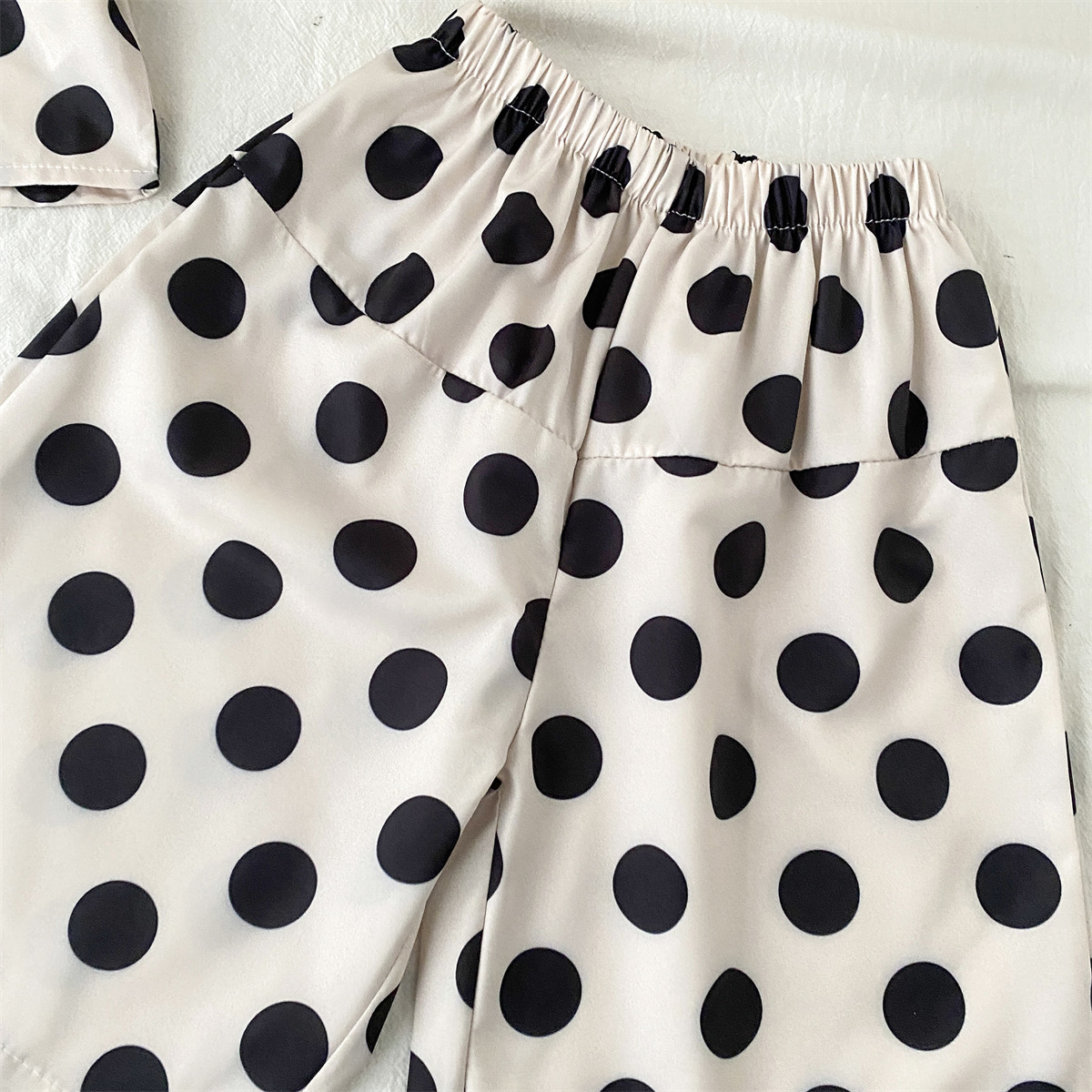 Toddler Kid Girl Beige Dot 2-piece Set