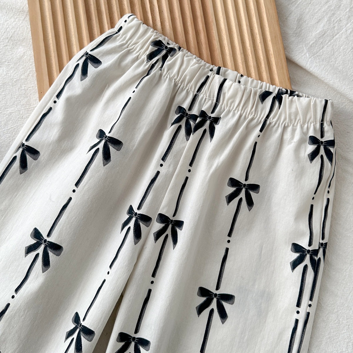 Toddler Kid Girl Bow Stripe 2-piece Set