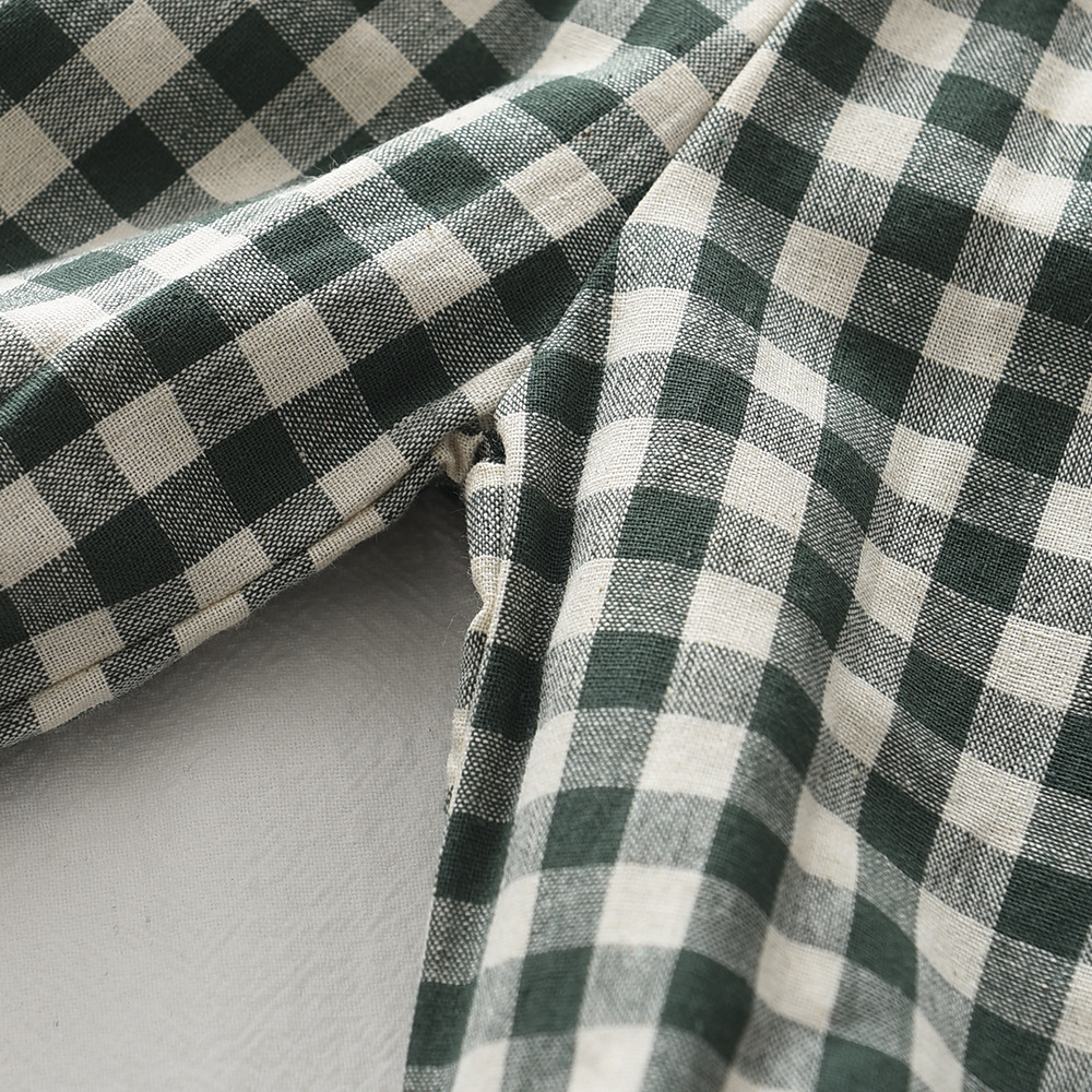 Toddler 2-Piece Sleeveless Simple Plaid Set