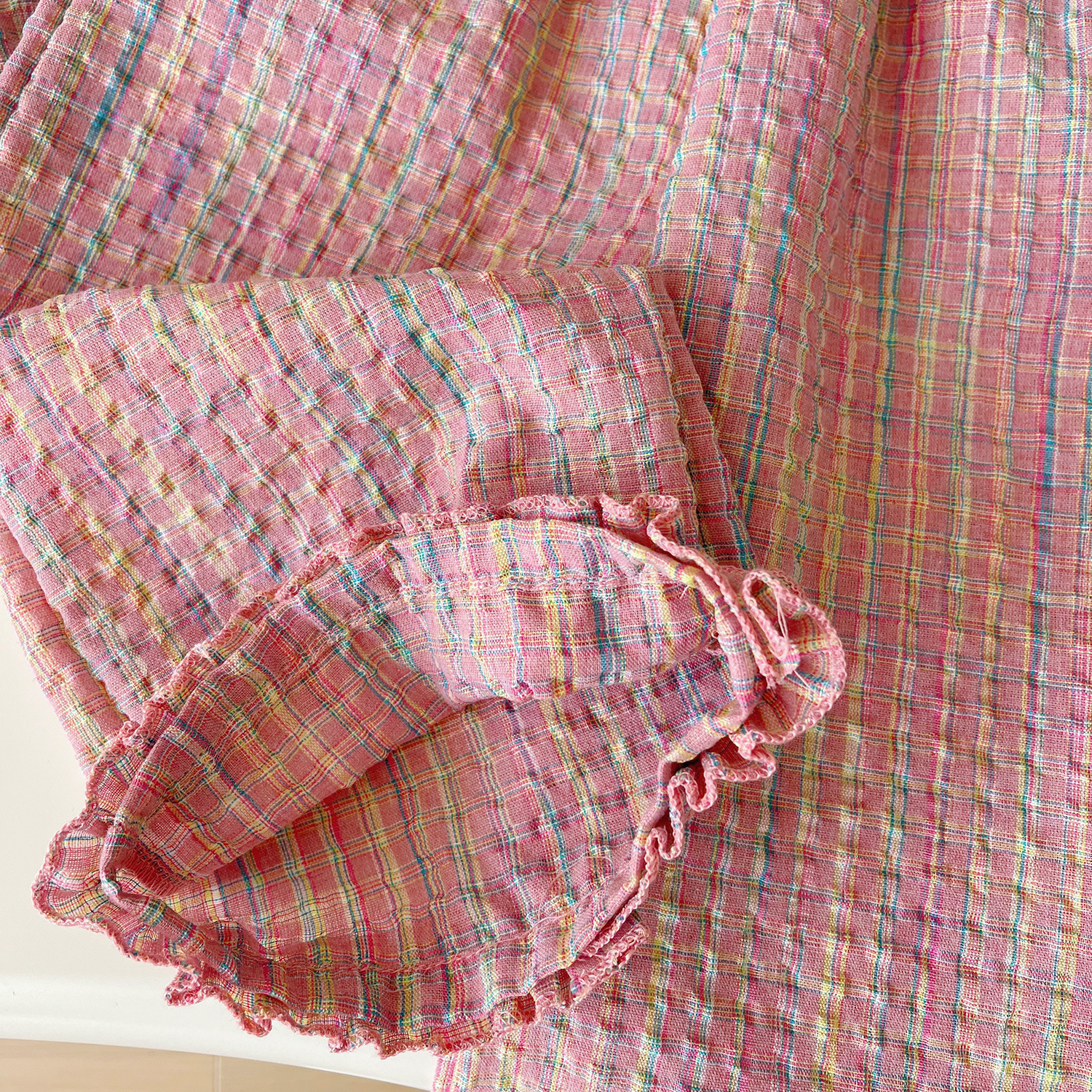 Toddler 2-Piece Pink Plaid Sleeveless Casual Set