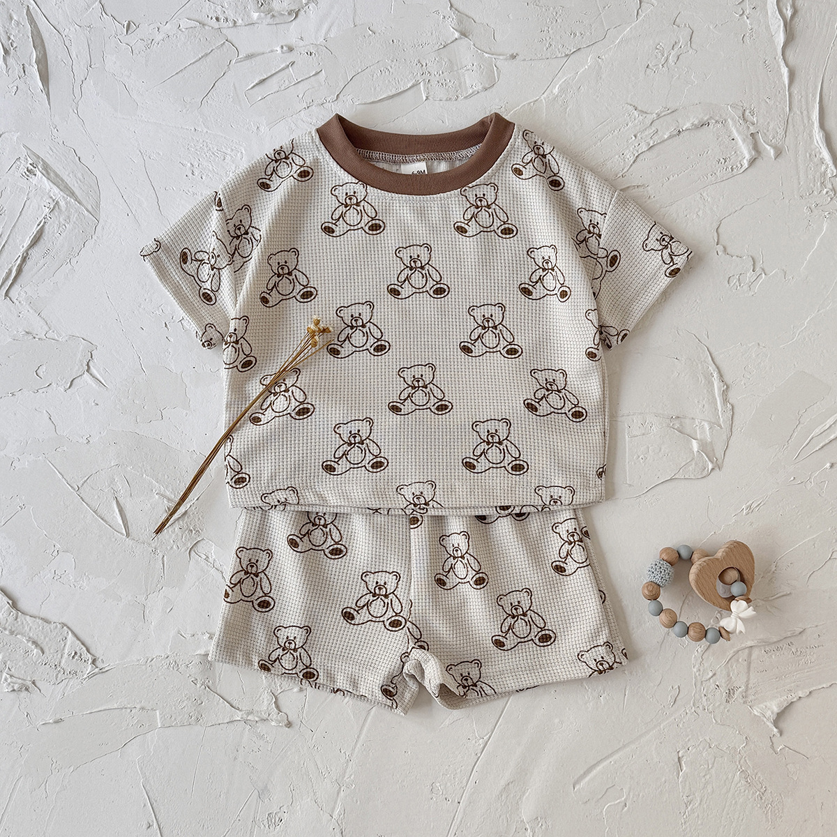 Baby 2-Piece Bear Waffle Set