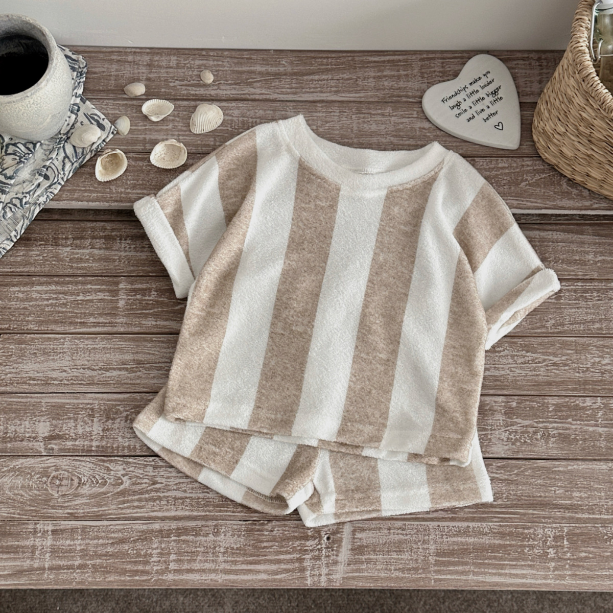 Baby Stripe Tee and Shorts 2 Piece Set