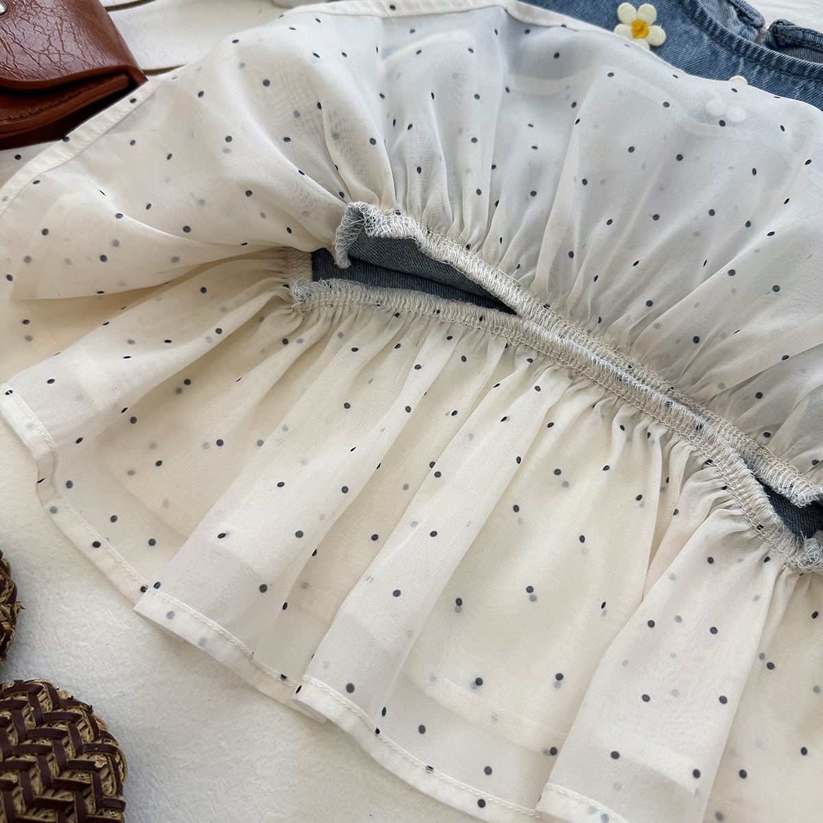 Baby& Kid Denim Vest Top and Pants Set