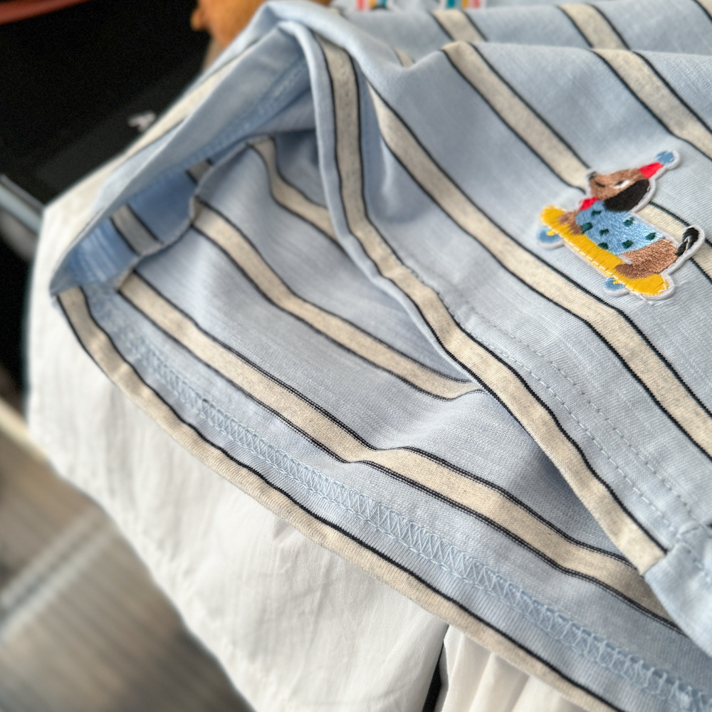 Kids Rainbow Puppy Striped Vest Top and Pants Set
