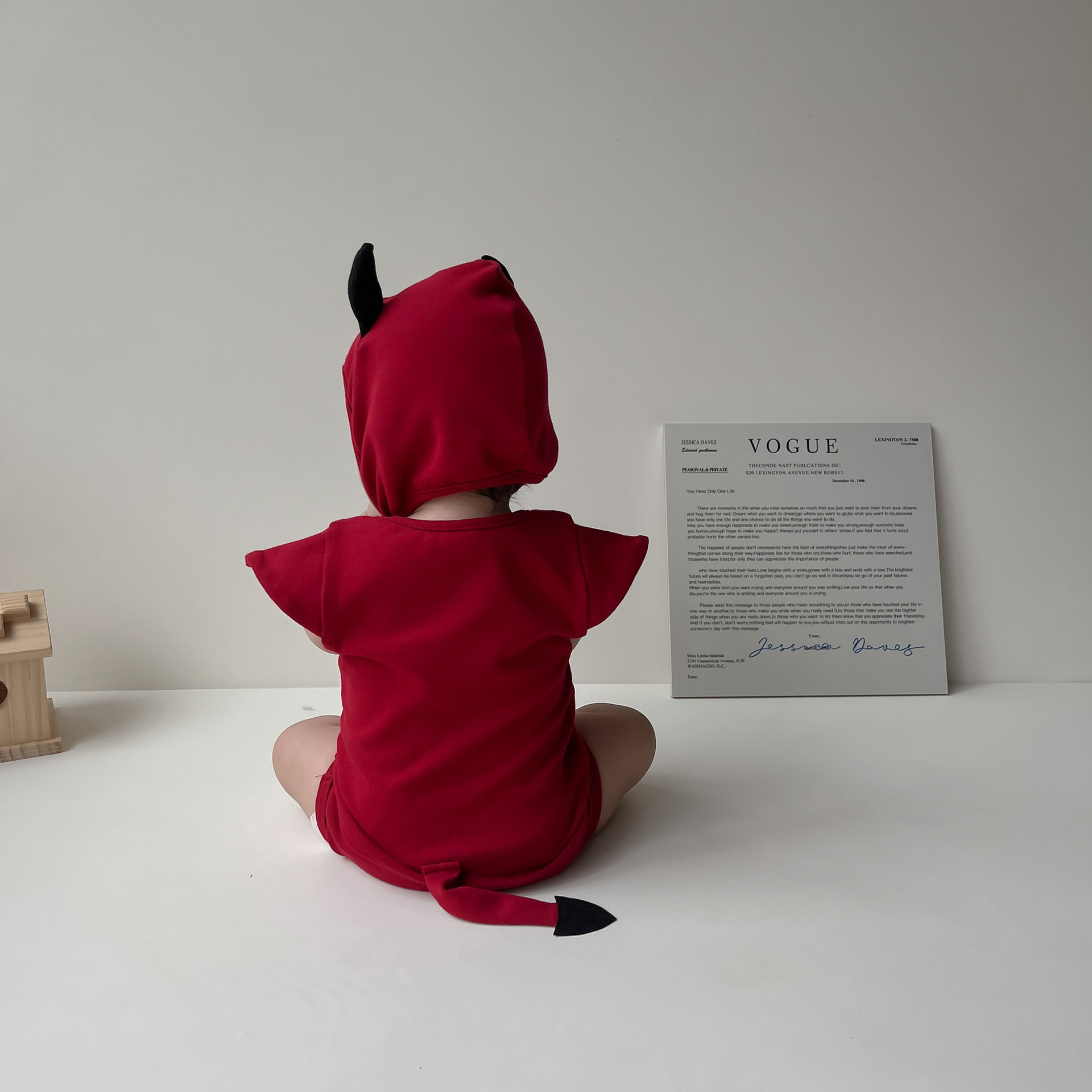 Baby Halloween Little Devil Onesie and Hat Set