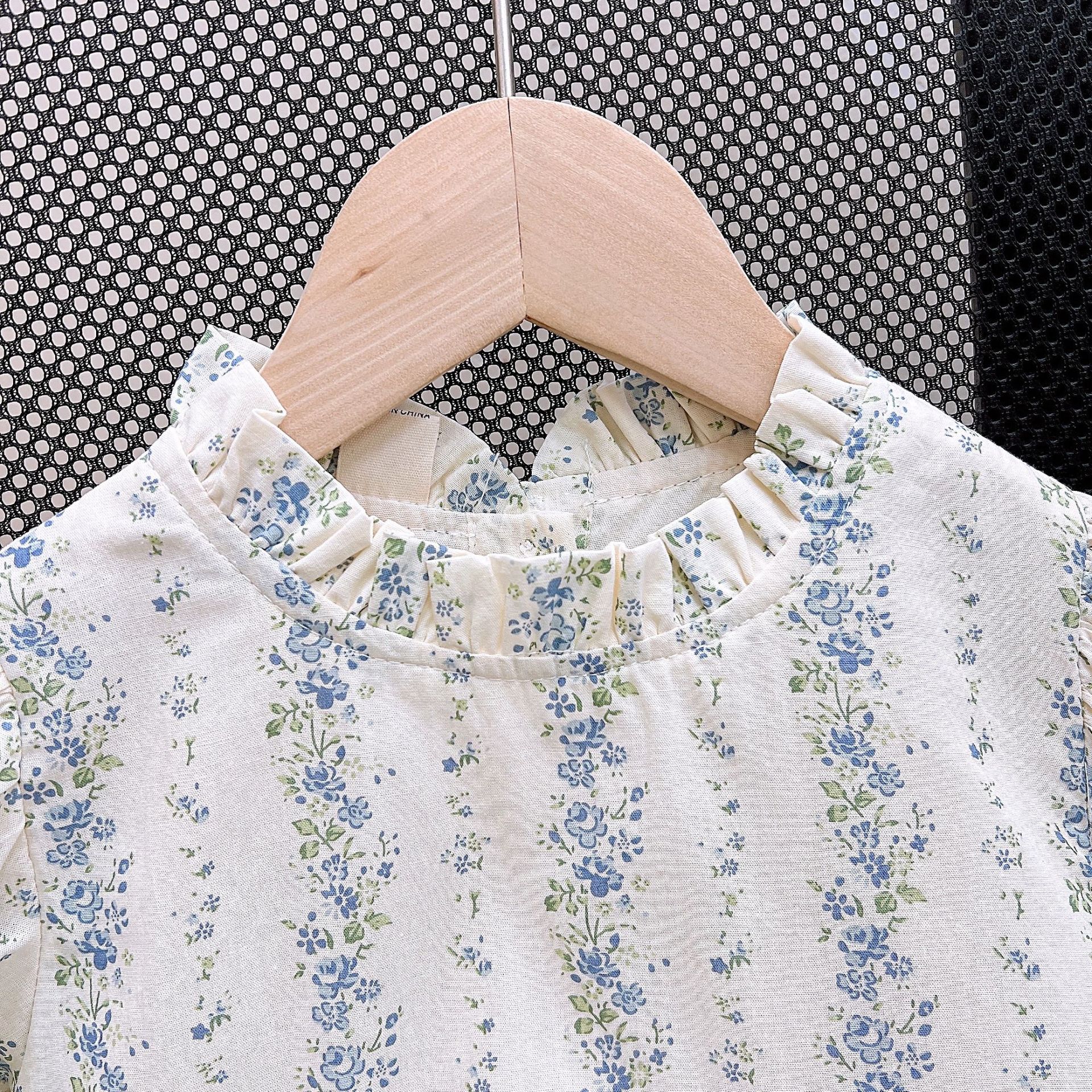 Kids Denim Outerwear and Floral Tiered Dress Set