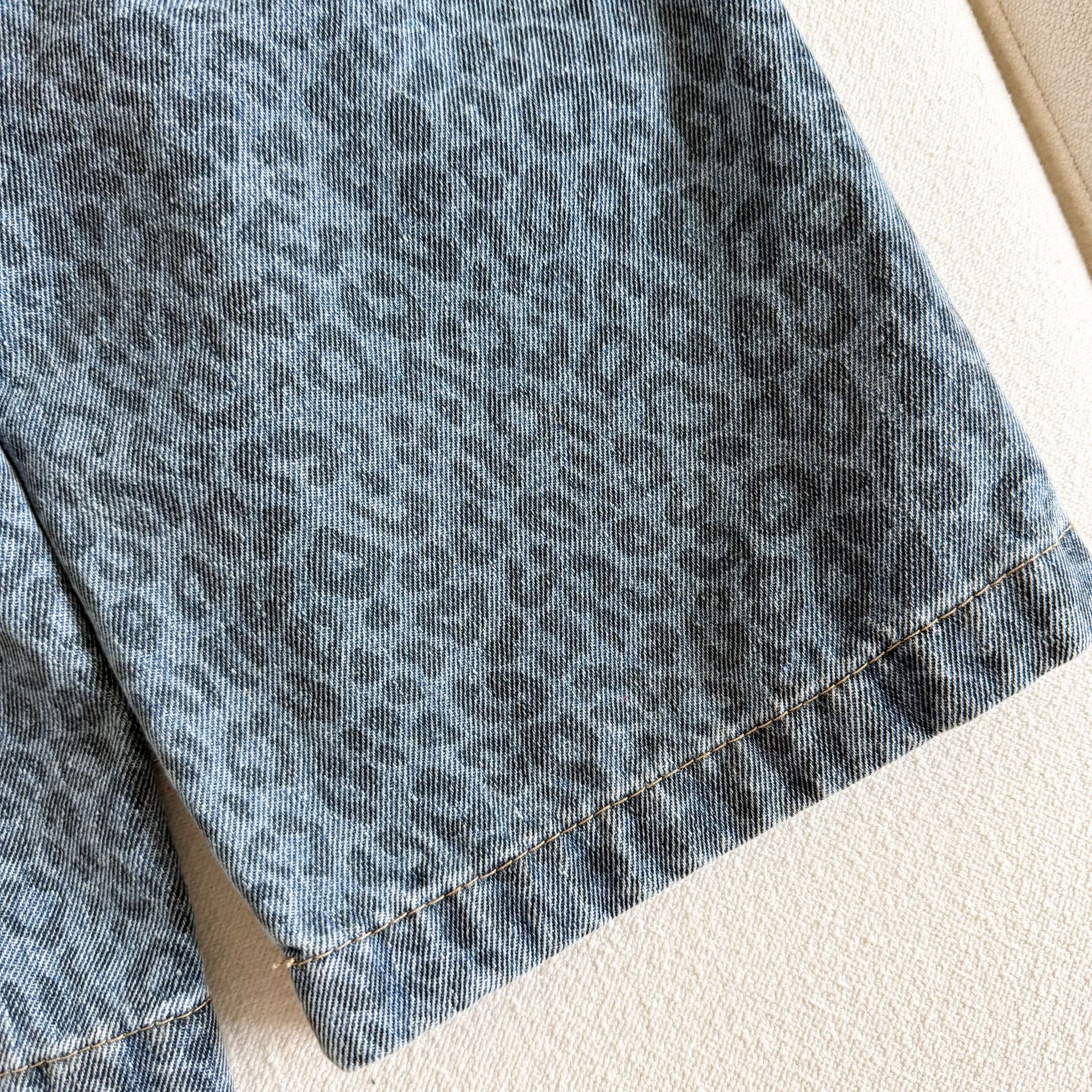 Kids Leopard Print Denim Pants