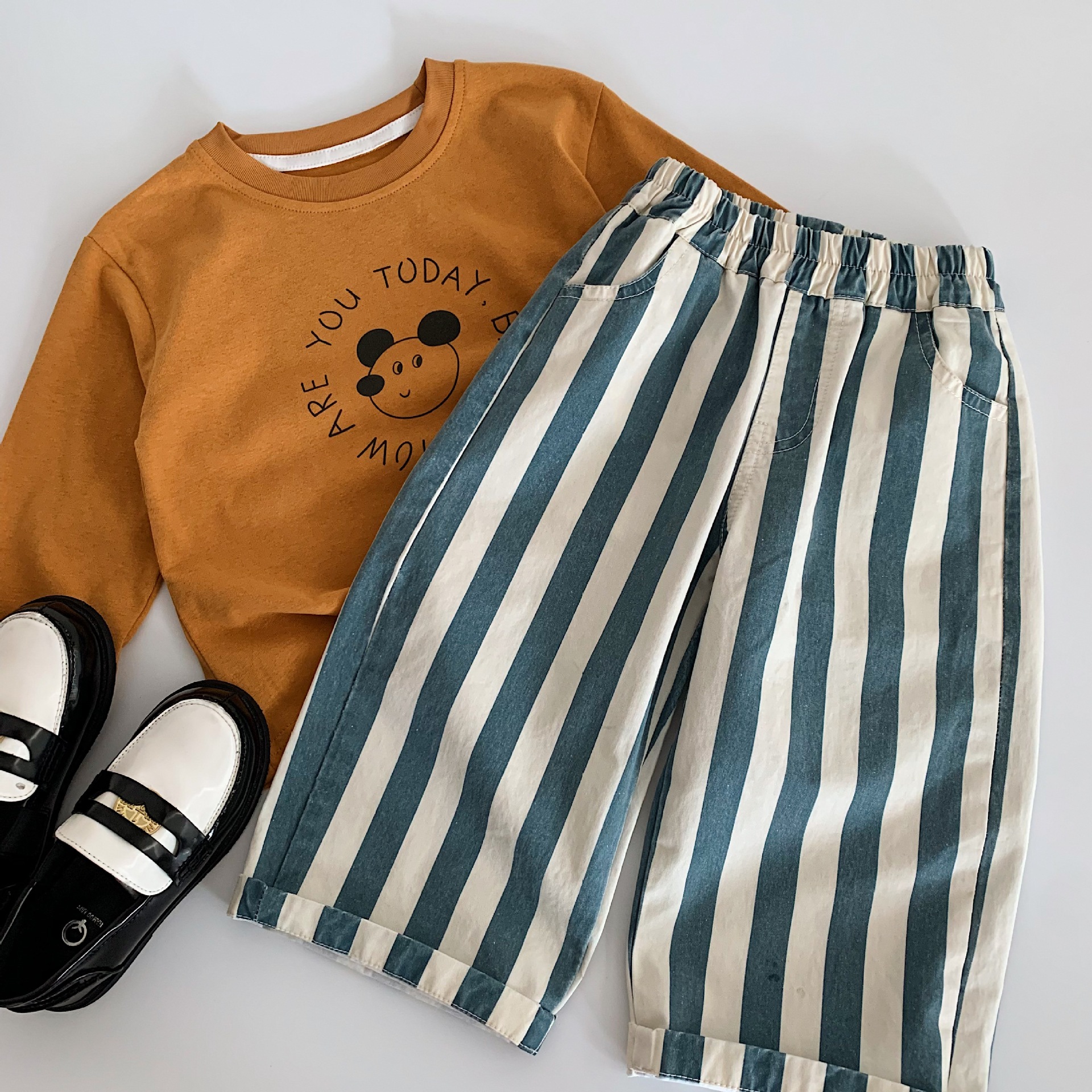 Kids Stripe Casual Pants