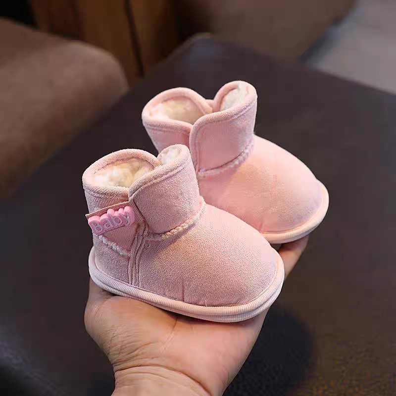 Baby Solid Color Warm Snow Boots Shoes