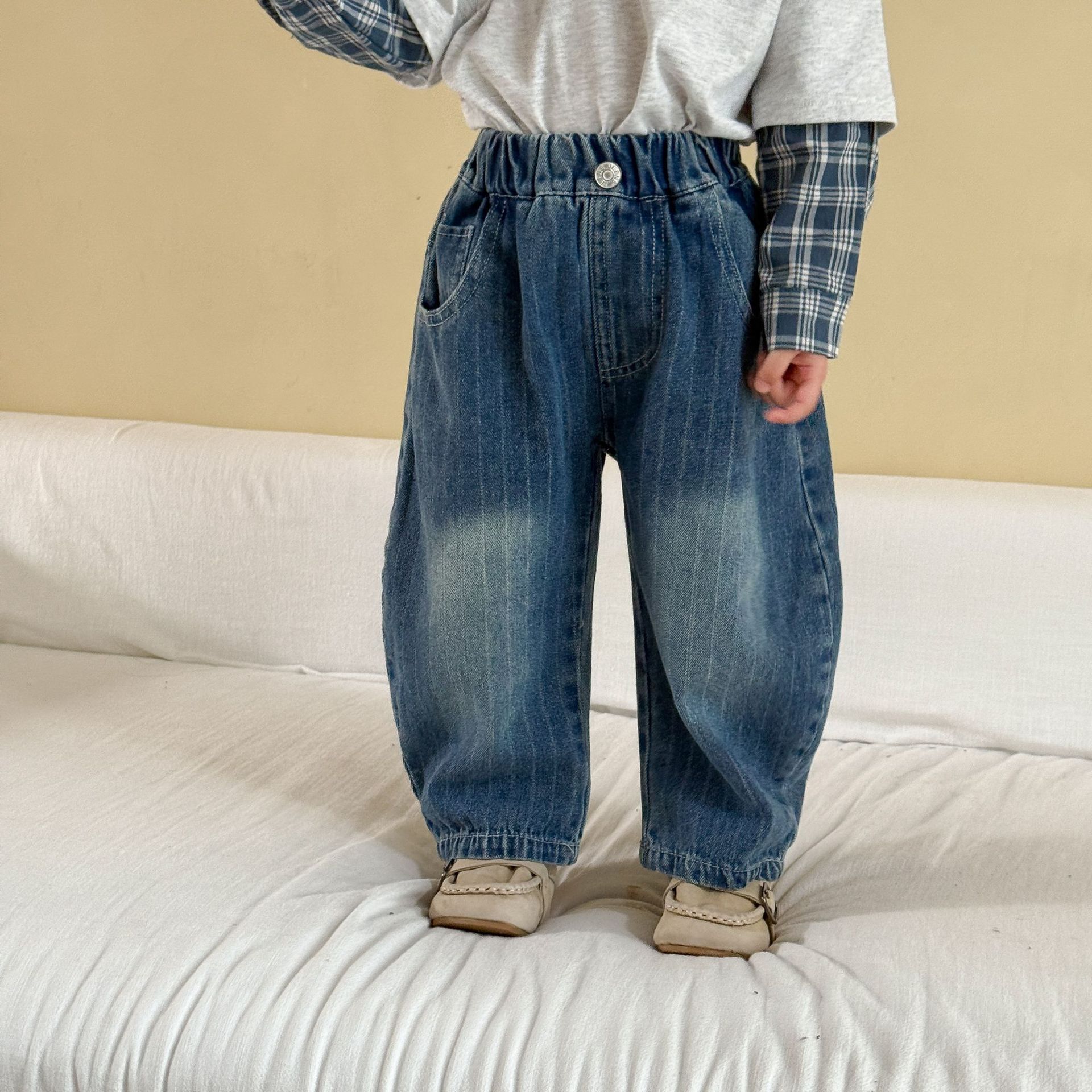 Kids Denim Scimitar Pants