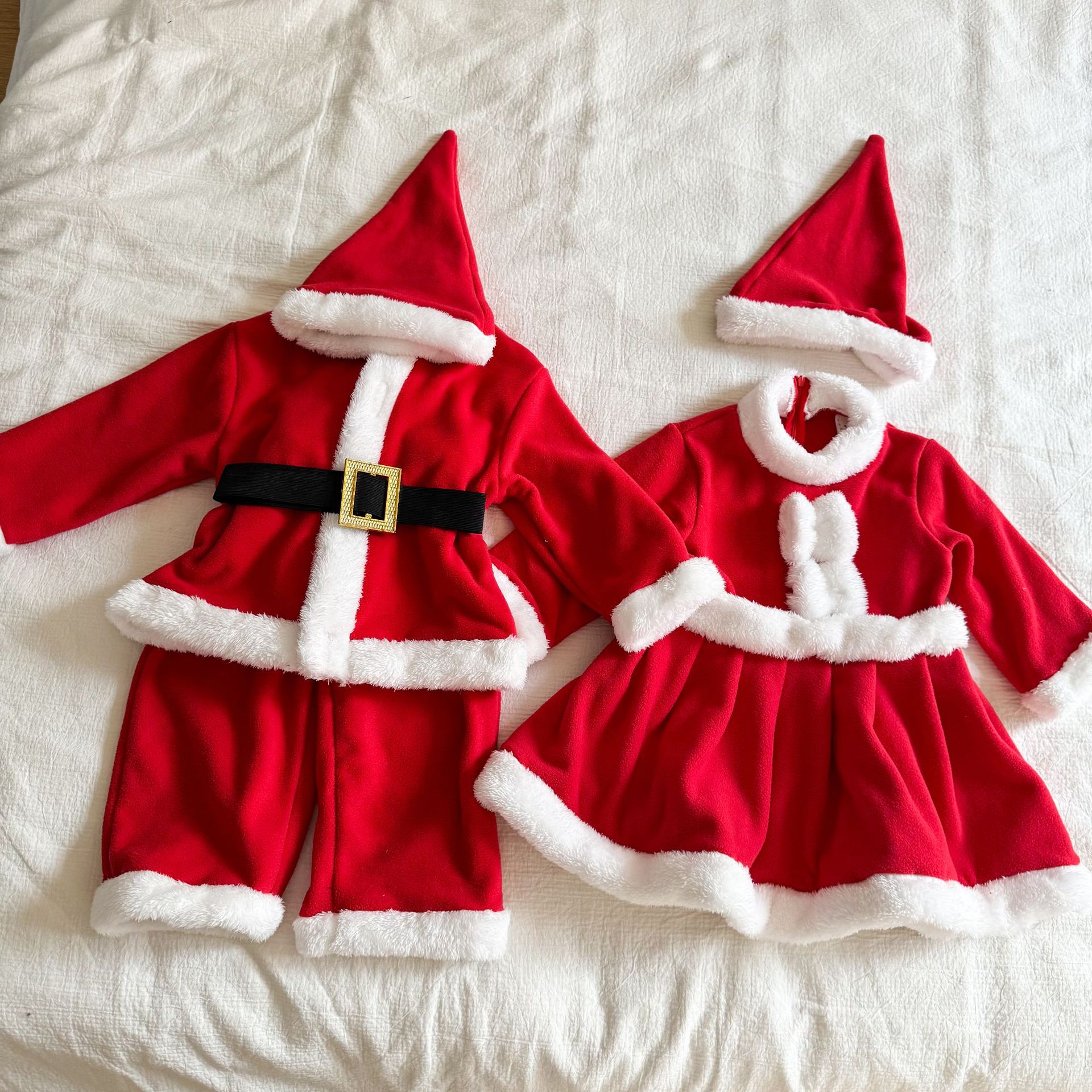Kids Christmas Santa Claus 2-Piece Set with Hat