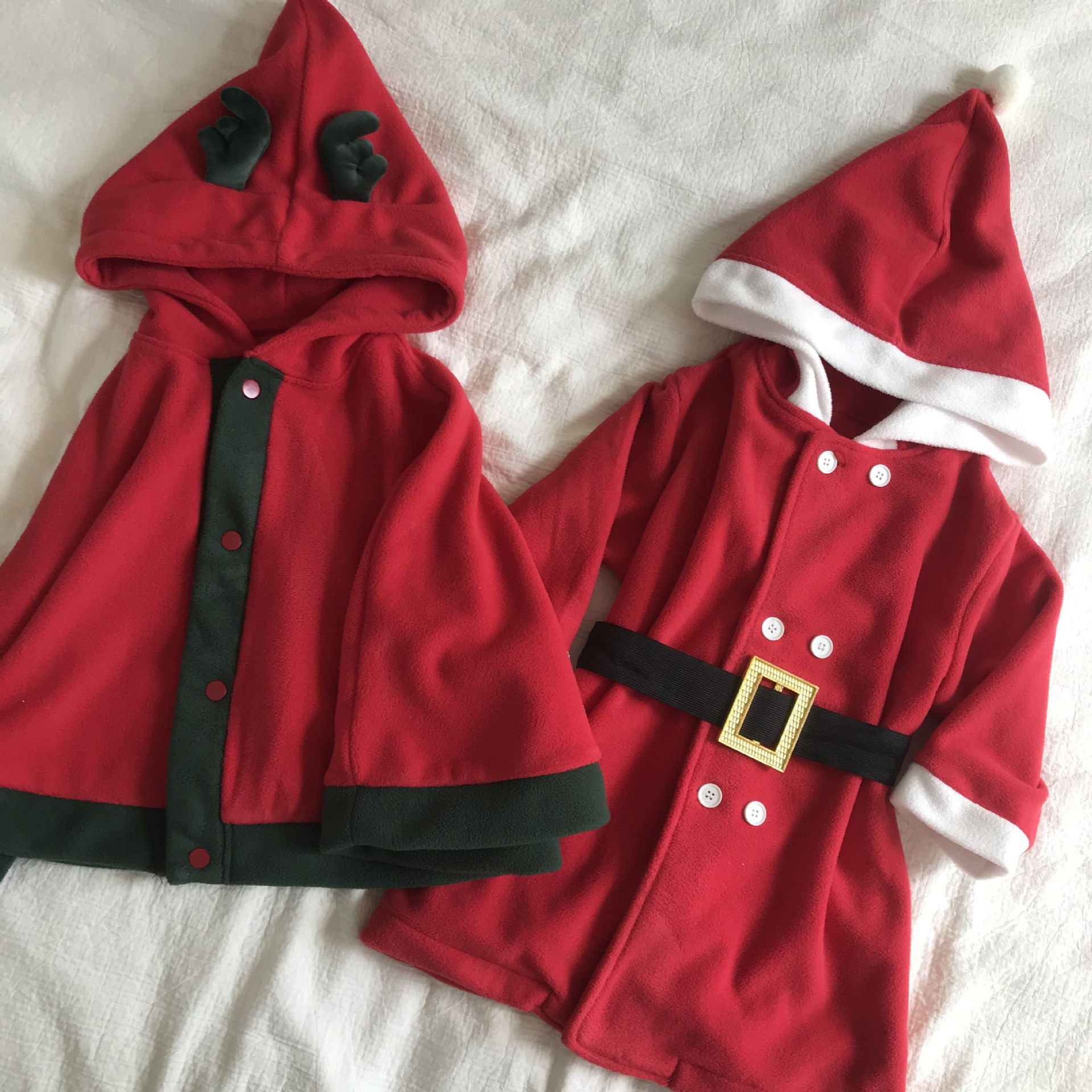 Kids Christmas Hooded Cape Outerwear