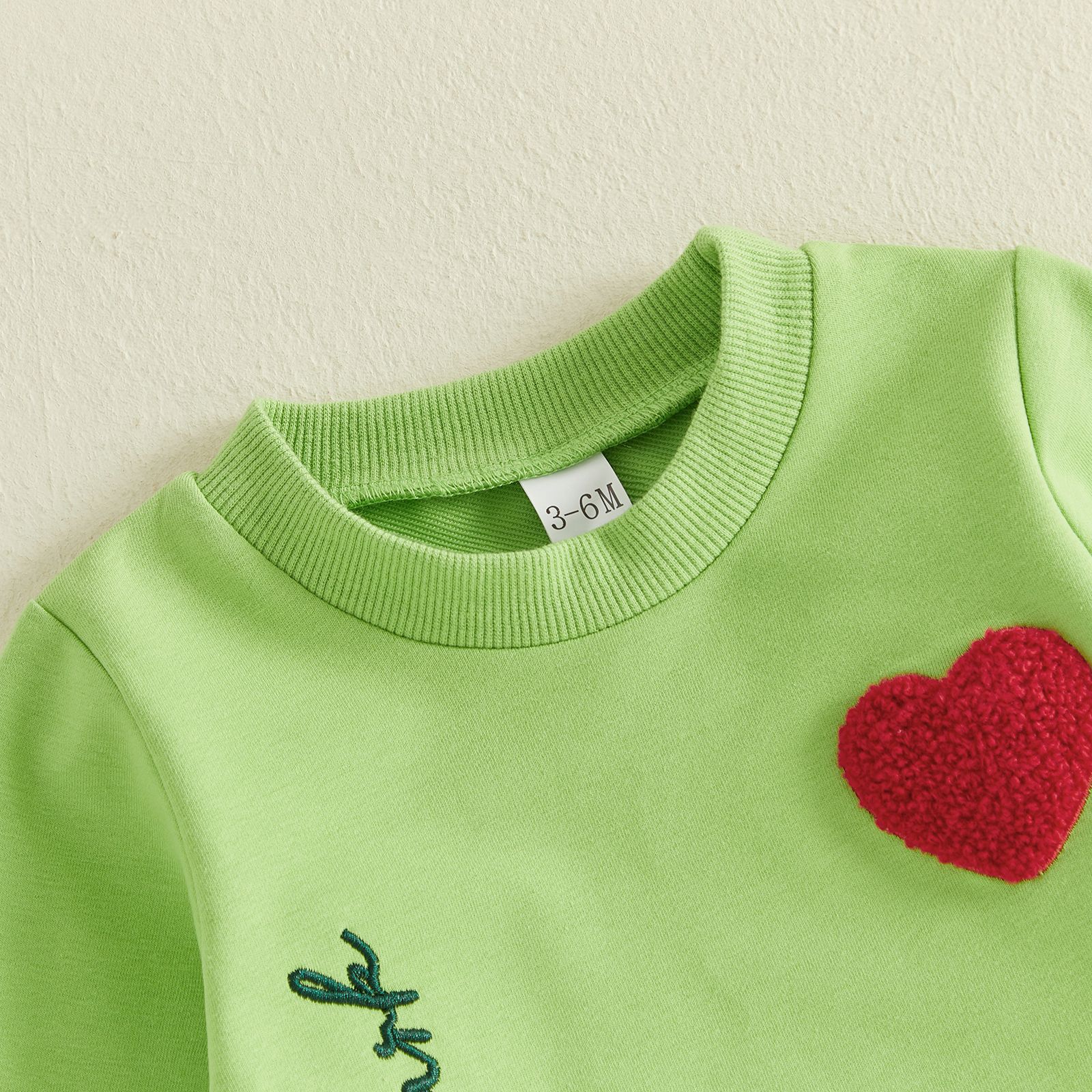 Baby Letter Heart Embroidery Romper