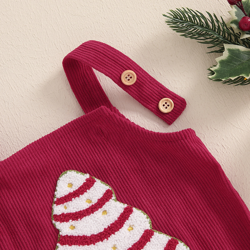 Baby Christmas Tree Corduroy Onesie
