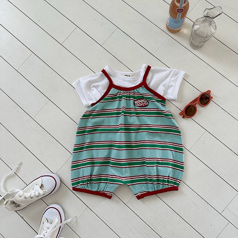 Baby Striped Camisole Romper