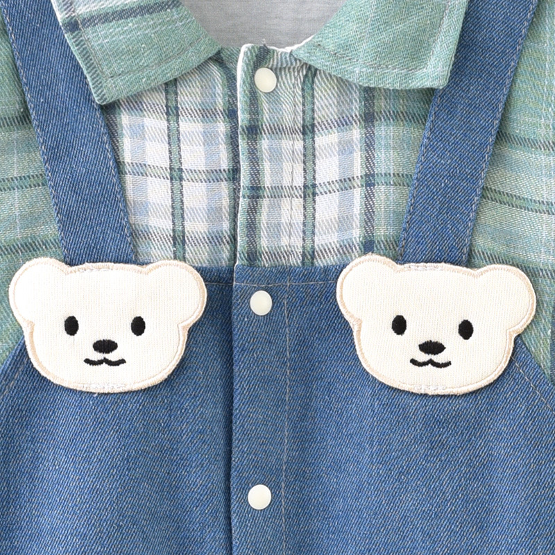 Baby Bear Shirt Overalls 2-piece Set