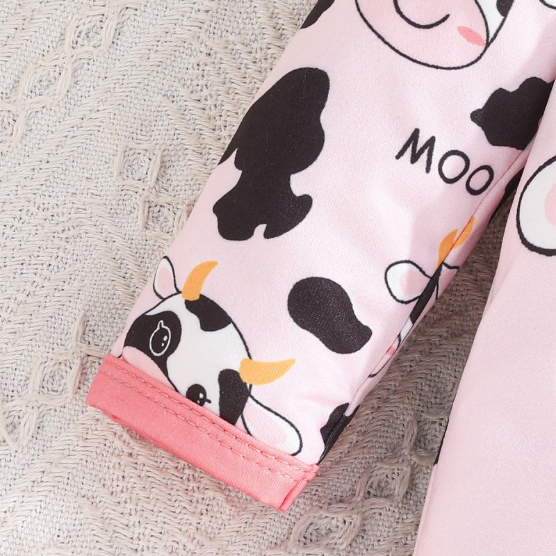 Baby Girl Pink Cow Print Romper (Free Hairband)