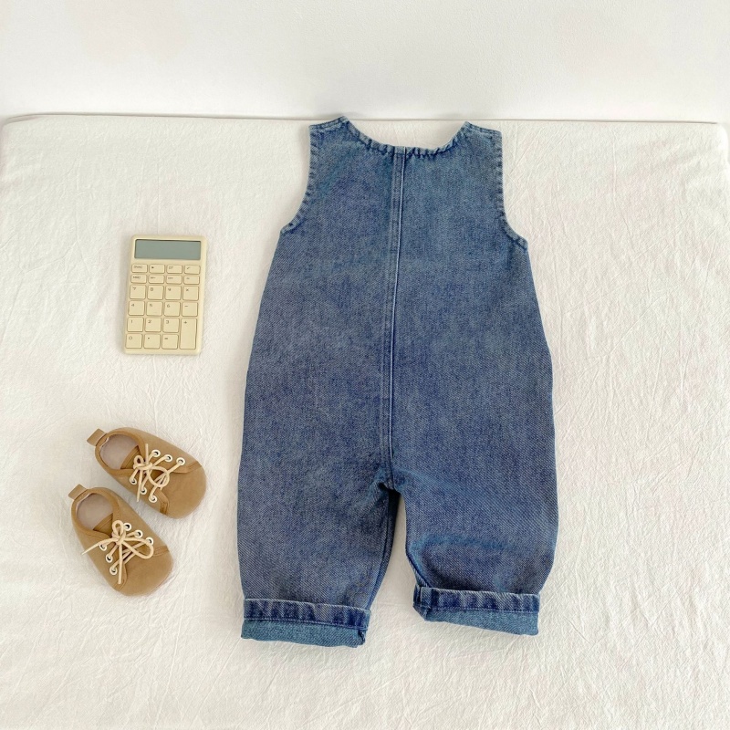 Baby Sleeveless Denim Overalls 