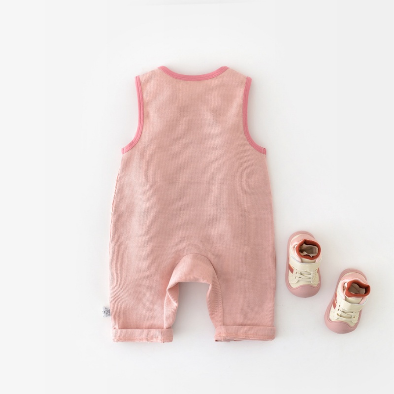 Baby Girl Mushroom Print Overalls