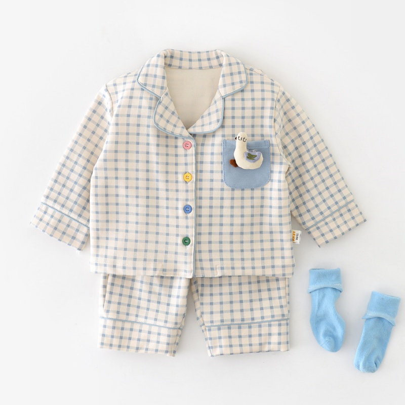 2-piece baby plaid pajama set