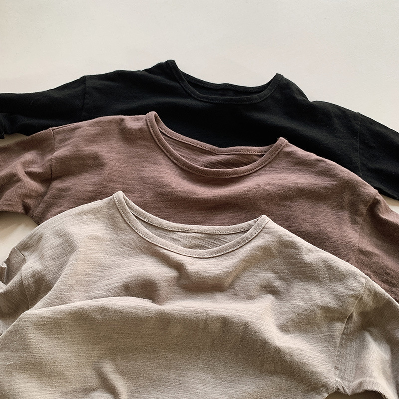 Toddler Boy Solid Color Loose Shirt