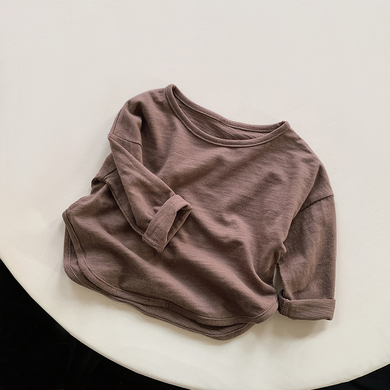 Toddler Boy Solid Color Loose Shirt