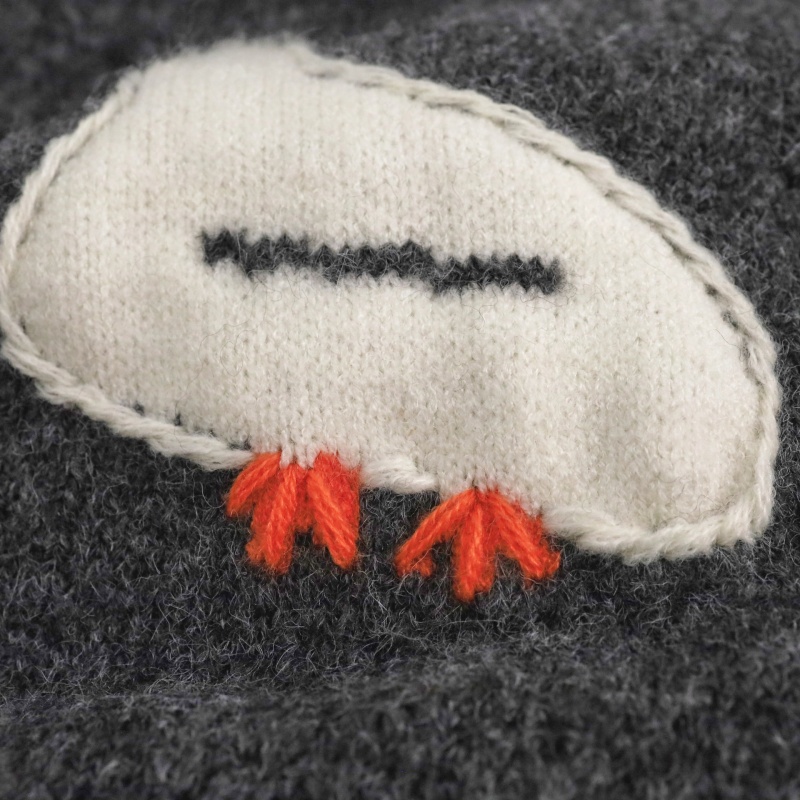 Kids' Goose Print High-Neck Sweater