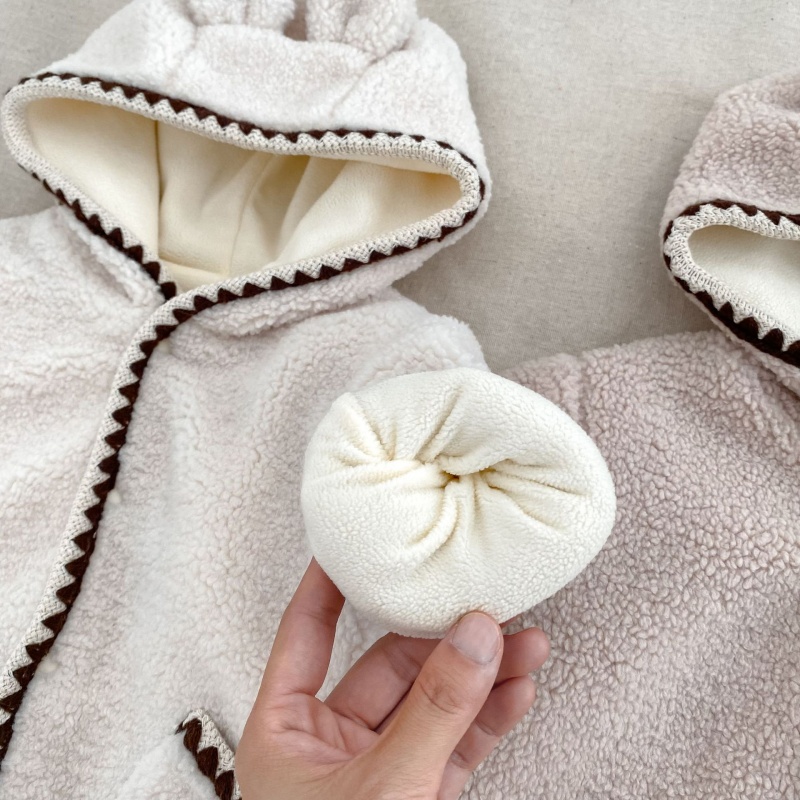 Baby Fleece-Lined Hooded Romper