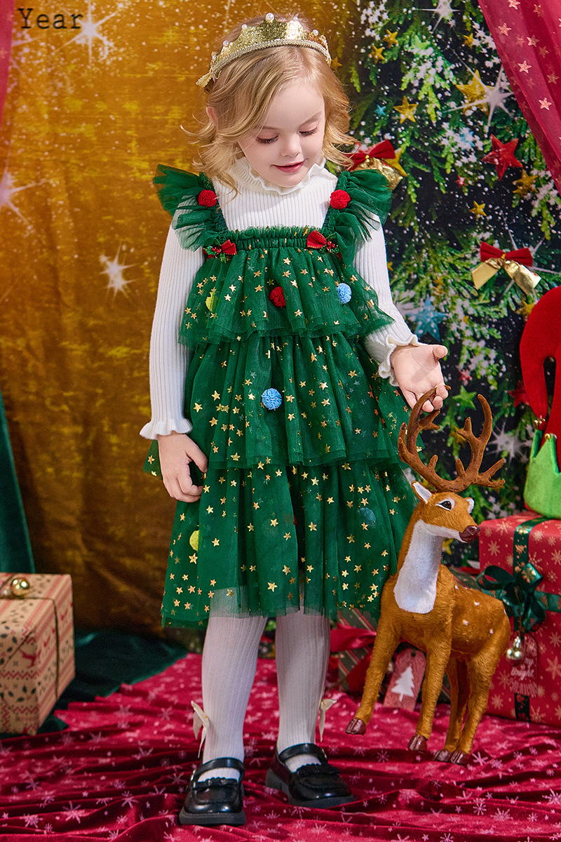 Baby Kids' Girl Christmas Strapless Dress