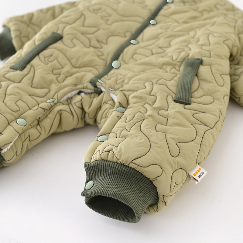 Baby and Toddler Dinosaur Fleece Romper(Includes bag)