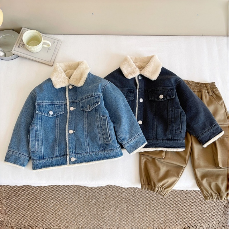 Baby Kids' Fleece-Lined Denim Outerwear