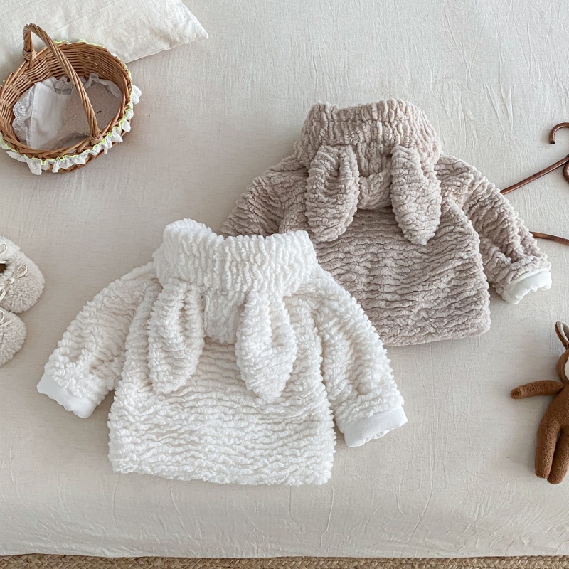 Baby & Kids Rabbit Ear Fuzzy Outerwear