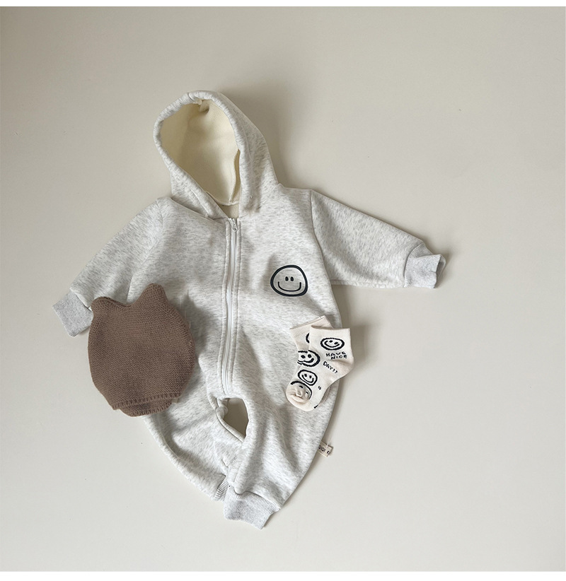 Baby Smiley Loose Hooded Romper