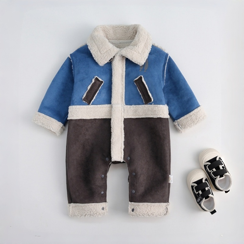 Baby Color-Block Fleece Romper