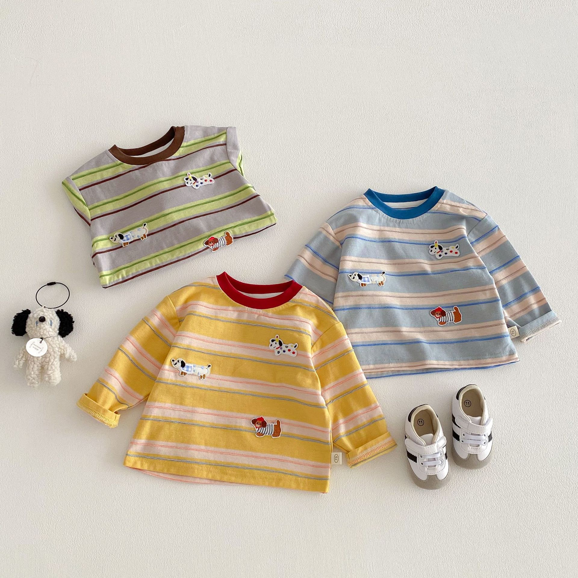 Baby Toddler Puppy Striped T-shirt