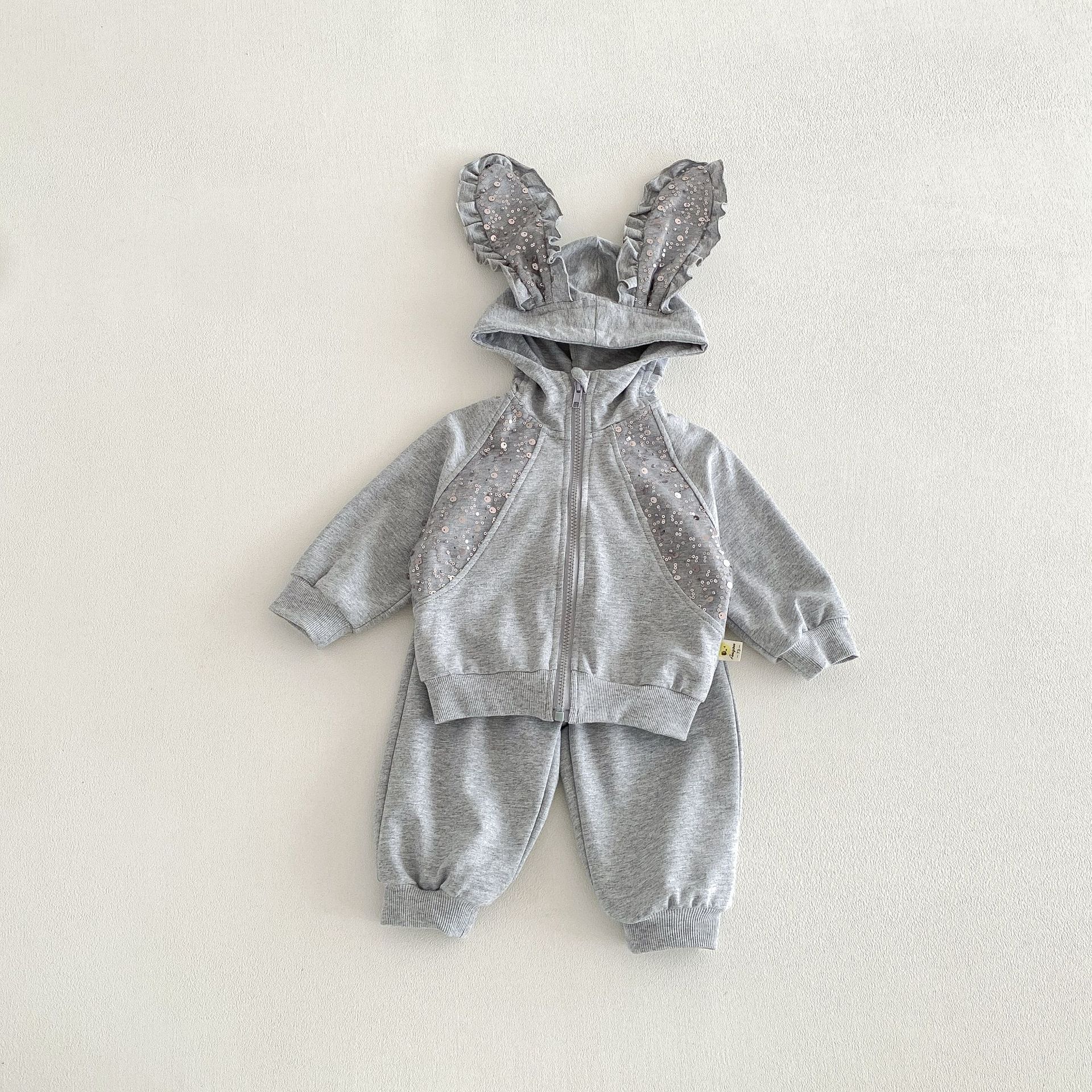 Baby Toddler Girl Rabbit Hooded 2-Piece  Sets