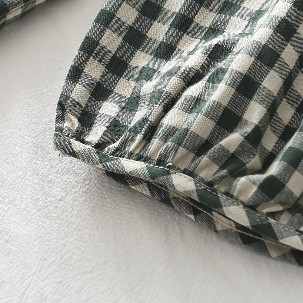 Toddler 2-Piece Sleeveless Simple Plaid Set