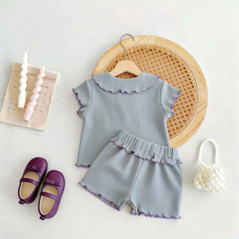 Baby & Kids Girls Bow Collar 2-piece Set