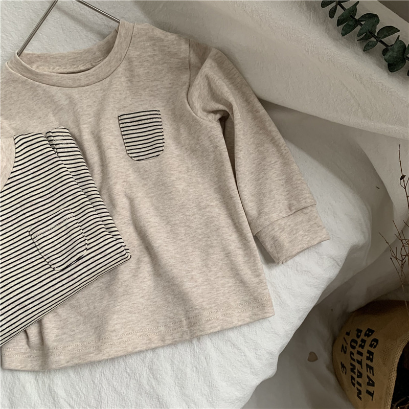 Toddler Striped Colorblock Pocket T-Shirt