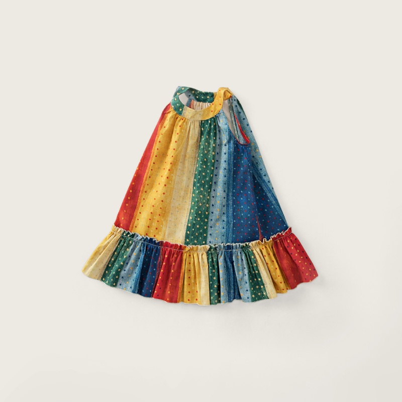 Kids' Girls' Rainbow Print Halter Dress