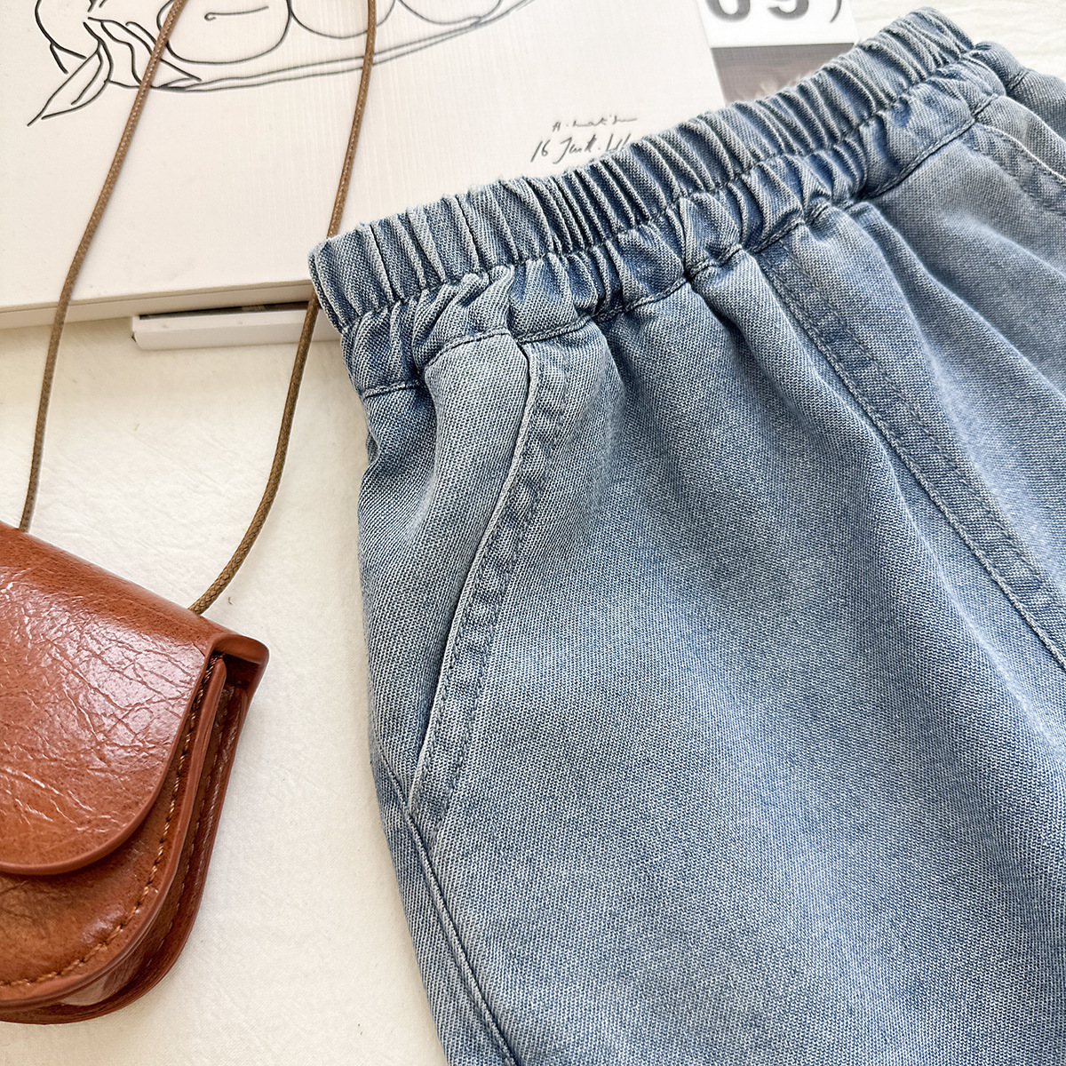 Baby& Kid Denim Halter Top and Pants Set