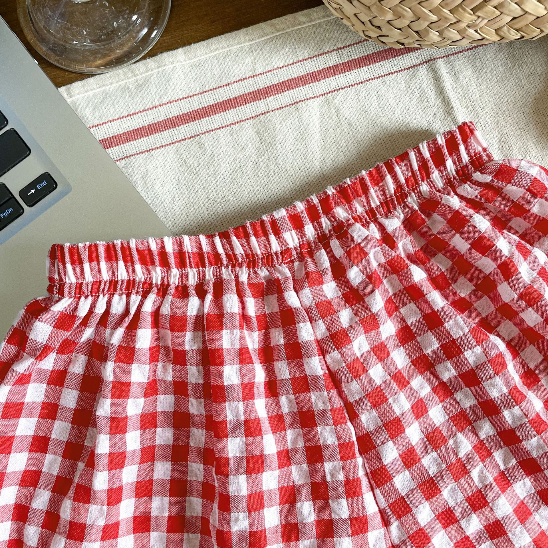 Kids Checkerboard Short Pants