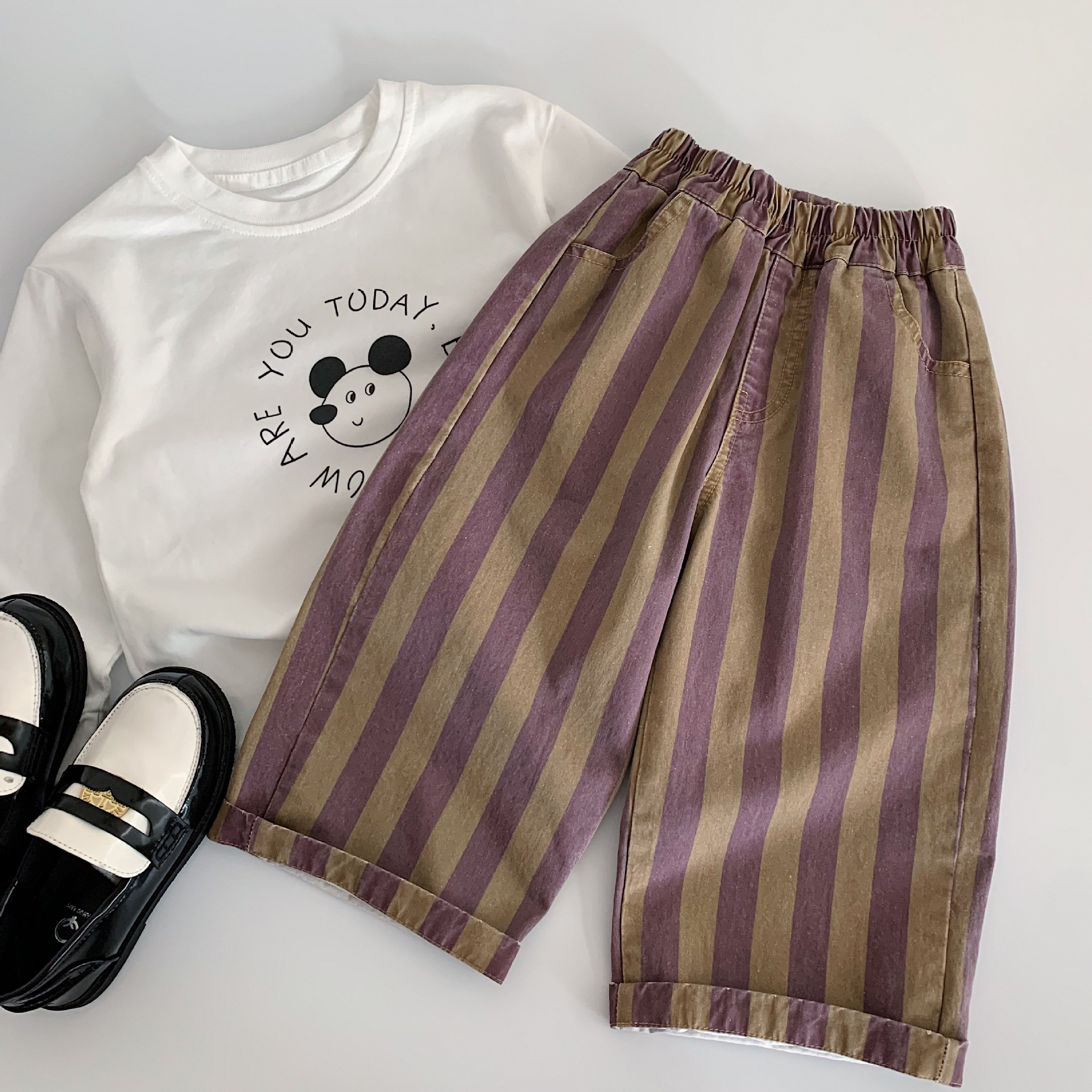 Kids Stripe Casual Pants
