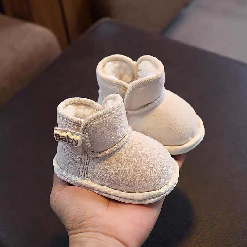 Baby Solid Color Warm Snow Boots Shoes