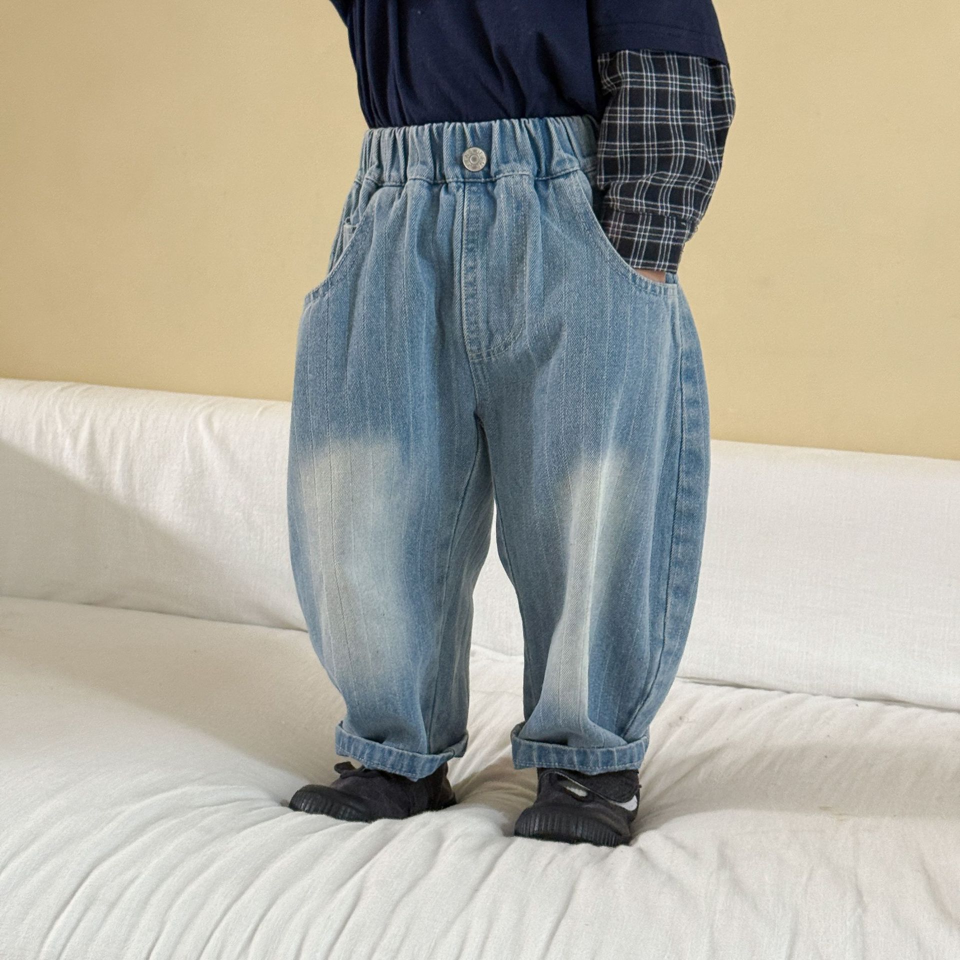 Kids Denim Scimitar Pants