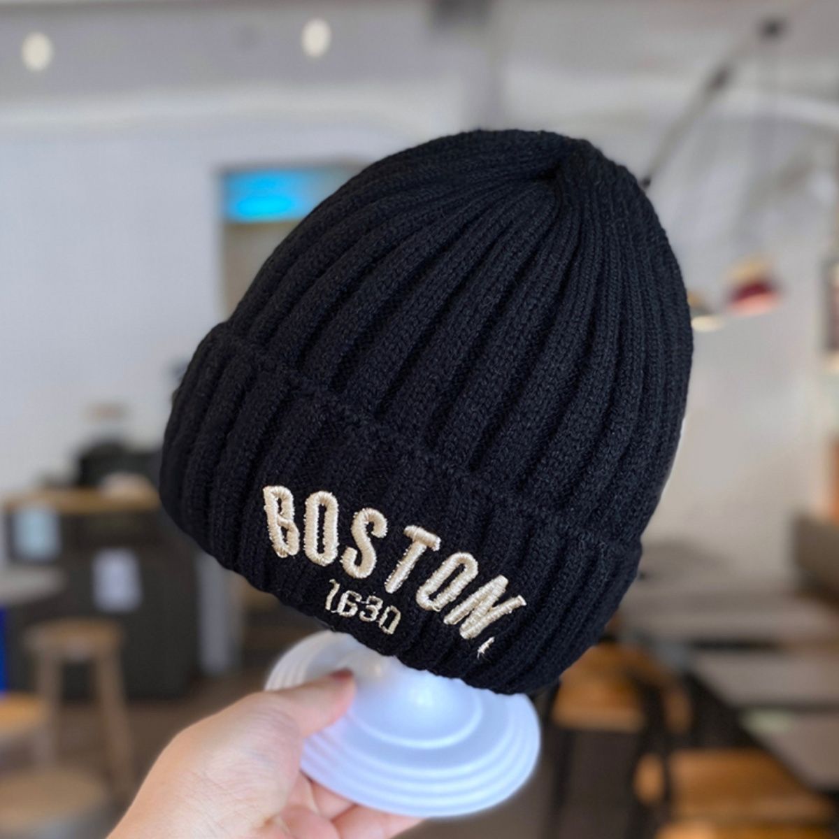 BOSTON Toddler Ribbing Knit Hat