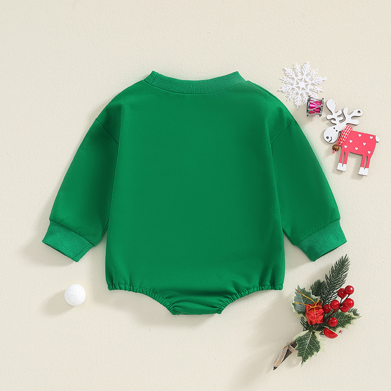Baby Christmas Letter Embroidery Onesie