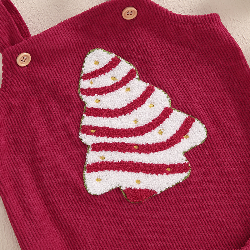 Baby Christmas Tree Corduroy Onesie
