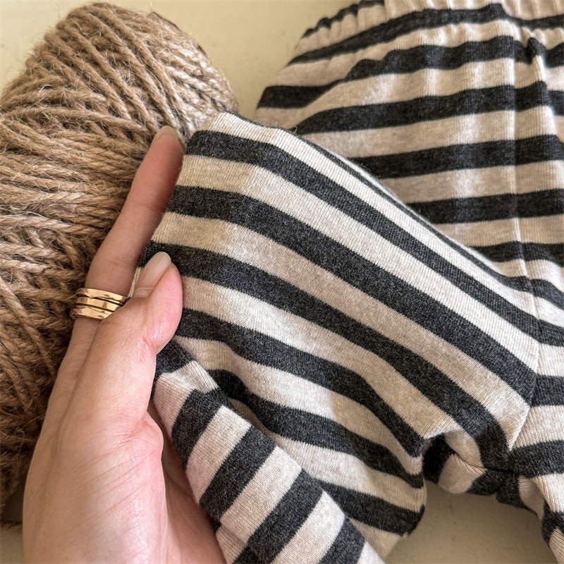 Kids Stripe Fleece Lined Leggings