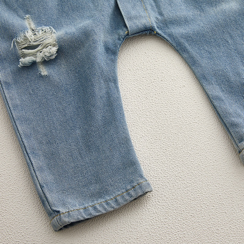 Baby ripped denim romper